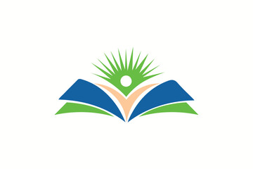 Book logo design vector image made by adobe illustrator. eps