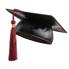 graduation cap isolated on white