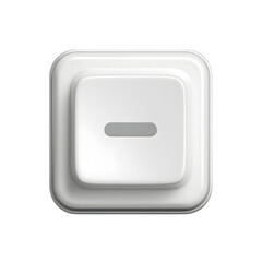 Keyboard shortcut key icon with subtle press down animation and raised keycap depth isolated on white background