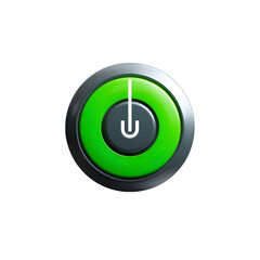 Radio dial icon turning with haptic bump feedback loop animation and click pulse effect isolated on white background