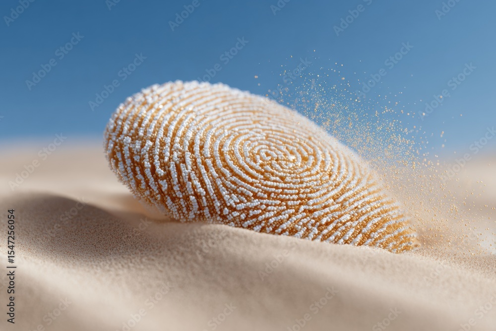 Aufkleber Edge Computing Cybersecurity Concept with Biometric Fingerprint and Digital Circuit Patterns Securing Business Data in Advanced Tech Environment