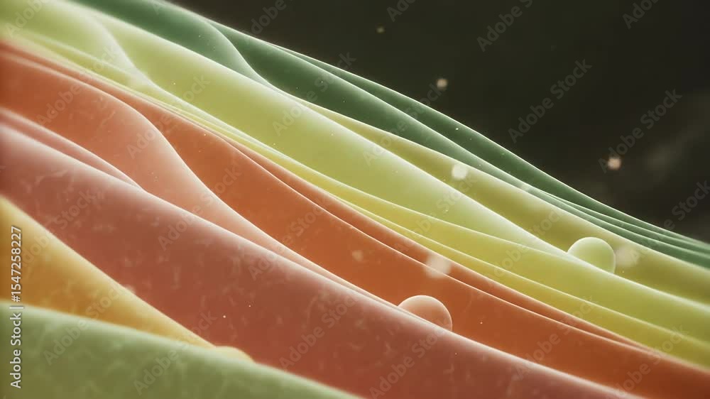 Poster colorful wavy texture: an abstract design featuring undulating layers of vibrant color. this image s