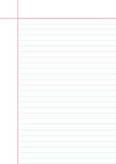 Blank Lined Notebook Page
