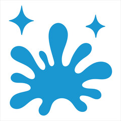 Fototapeta premium Water Droplets and Splash Clipart Design in Blue for Digital Use