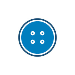 sew through button  icon vector design in trendy style