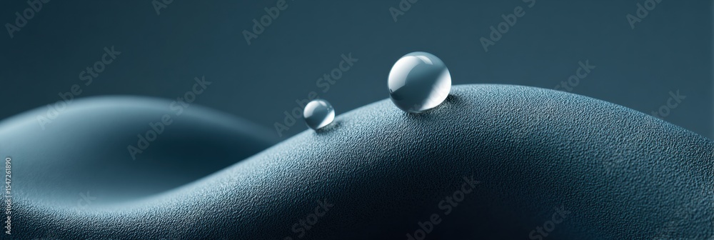 Poster Moody Industrial Humidity Indicator Card Close-Up with Moisture-Sensitive Dots in Deep Navy - Quality Control and Precision Monitoring for Electronics Manufacturing