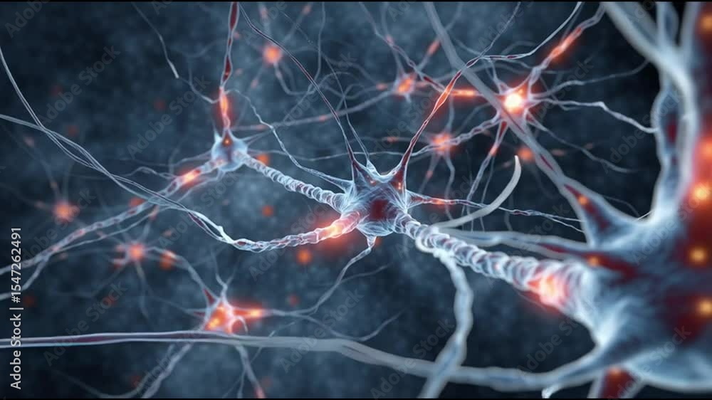 Poster this content showcases the intricate details of neural pathways as they transmit signals, highlighti