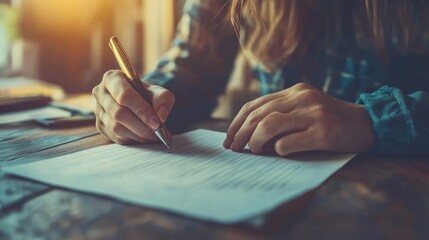 Person signing a document