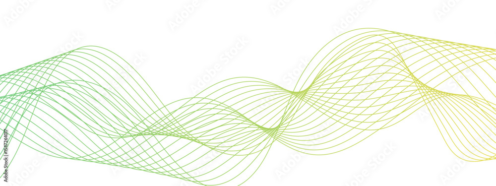 Aufkleber Abstract wave background with smooth, interwoven lines forming a fluid, oscillating pattern. Sense of rhythm and motion, resembling frequency waves or digital soundwaves.