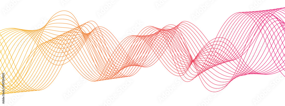 Poster abstract wave background with smooth, interwoven lines forming a fluid, oscillating pattern. sense o