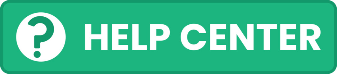 Help Center button with question mark icon, suitable for user assistance pages and support features in websites or apps.