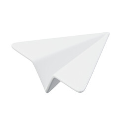 3d set of paper plane and mail icon with notification of new message concept illustration ideas