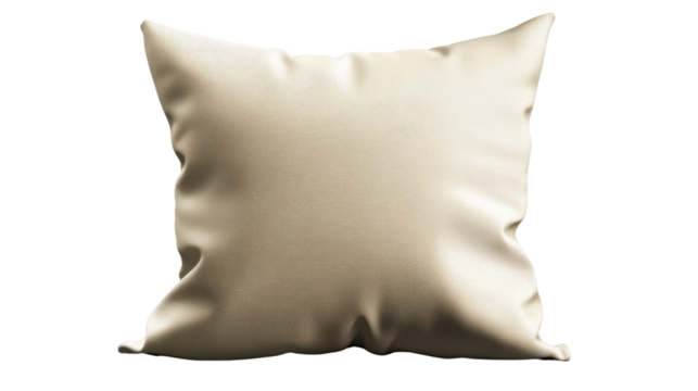 Soft white pillow for bedding and home comfort isolated on white background
