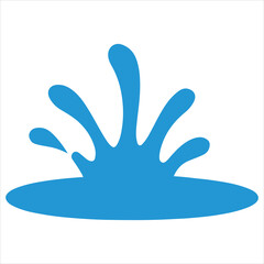 Fototapeta premium Blue Water Drops Illustration and Splash Clipart Set for Designers and Crafters