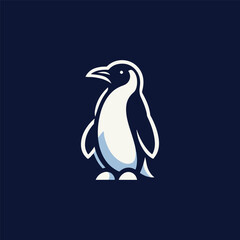 Obraz premium Majestic penguin logo