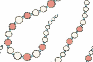 red and blue beads isolated