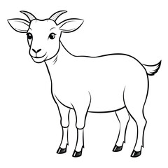 Obraz premium Goat outline sketch design