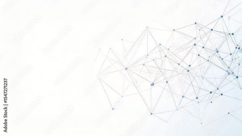 Aufkleber abstract network connection technology digital background with blue line dot geometric pattern, mode