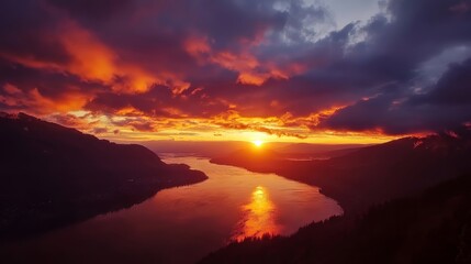 Fototapeta premium Timelapse of clouds in sky during sunset
