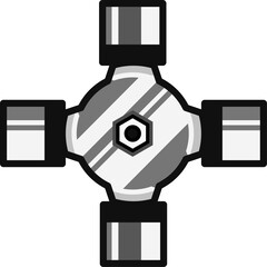 Automotive Universal Joint Mechanical Part Icon