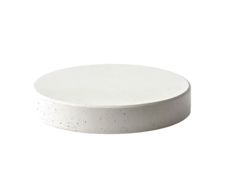 Minimal White 3D Podium with Rounded Arch Backdrop for Product Display