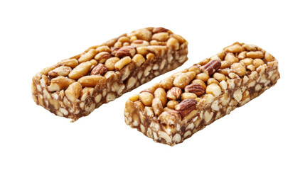Nutty Protein Bars Made From A Blend Of Natural Ingredients On Transparent Background