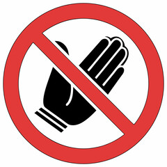 No Entry Sign &ndash; Red and White Vector Traffic Warning Symbol