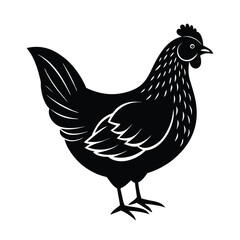 Chicken vector silhouette
