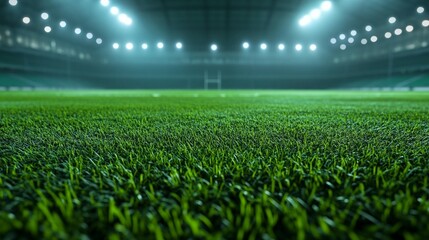 Night Game: Stadium Field Close-Up