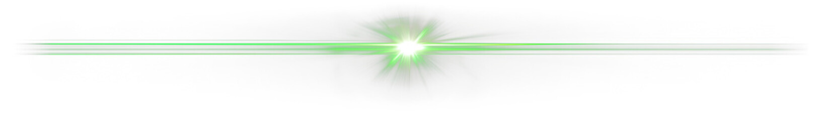 Bright green light streaks across a Transparent background.