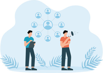 Audience Marketing,Target audience, customers outreach. Business goal concept. Digital targeting marketing
