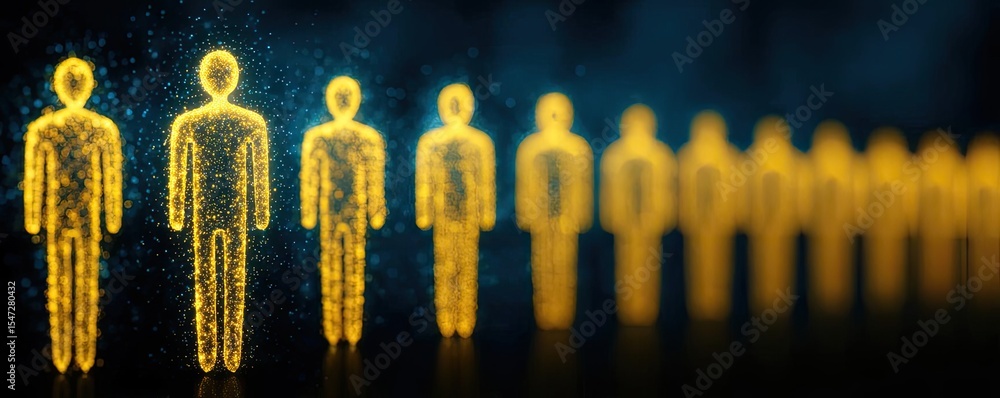 Poster minimum rights with unfair wage and hourly earnings concept. a digital representation of glowing hum