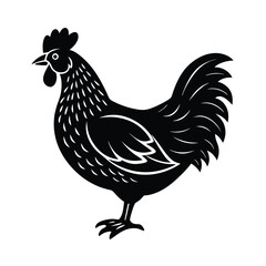 Hen vector silhouette