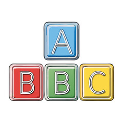 Colorful ABC Blocks, a Children's Educational Toy for Early Learning Fun