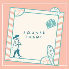 Pastel Minimalist Frame Template &ndash; Stylish Modern Layout for Instagram & Canva Posts