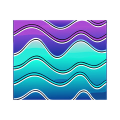 Abstract Wavy Color Gradient with Black and White Stripes Illustration Art