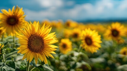Obraz premium A Field Of Sunflowers Bringing Limitless Joy