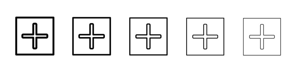 Obraz premium Add new icon flat illustration set logo