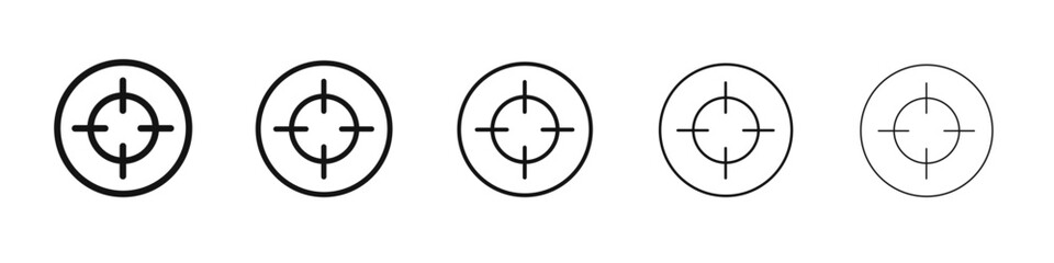 Aim icon flat illustration set logo