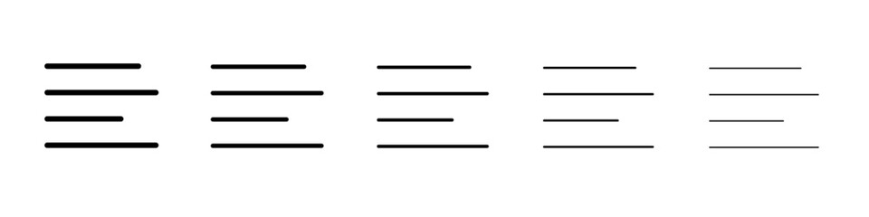 Alignment icon flat illustration set logo