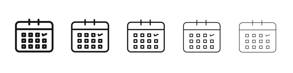 Appointment icon flat illustration set logo