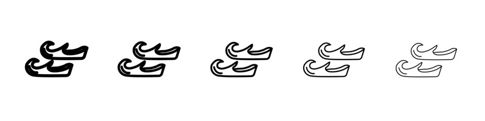 Arabian khussa icon flat illustration set logo