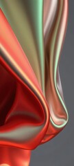 Abstract close-up of draped iridescent fabric