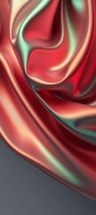 Abstract close-up of draped iridescent fabric