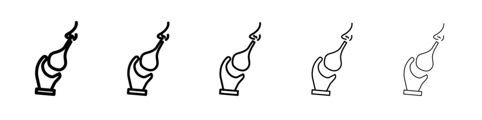 baby nasal aspirator icon flat illustration set logo