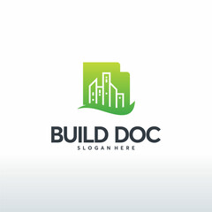 Buildings Document logo designs concept vector, Property symbol, Real estate logo