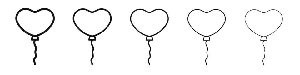 Balloon icon flat illustration set logo