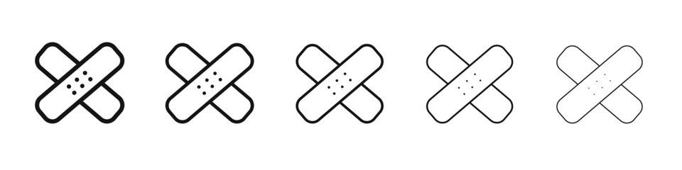 Bandage Icon flat illustration set logo