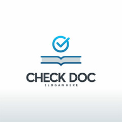 Check Document logo designs concept vector, Data Checker logo template, Education logo icon