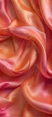 Abstract close-up of flowing iridescent fabric